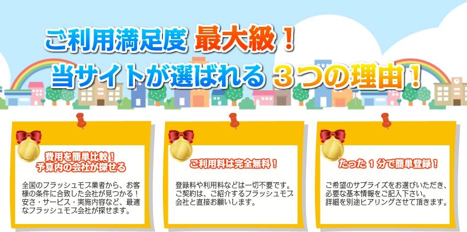 「フラッシュモブ.com」が選ばれる理由